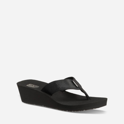 Teva Mush Mandalyn Wedge 2 - Women's Teva Wedge Sandals - Black | India (FZBK28467)